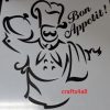 Chef with Bon Appetit ( Sfan 10 )  Size:- 230 x 250 mm