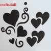 Hearts ( Shea 02 )  Size:- 135 x 110 mm