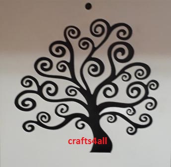 Curly Tree NO Hearts  ( Spl 09 )  Size:- 125 x 115 mm