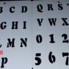 Alphabet A - Z - Numbers 0 - 9  ( Swor 12 )  Size:- 210 x 290 mm