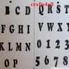Letters & Numbers - 2 Stencils  ( Swor 19 )  Size:- 50 mm Height