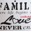 Family Never Ends  ( Swor 34 )  Size:- 250 x 168 mm
