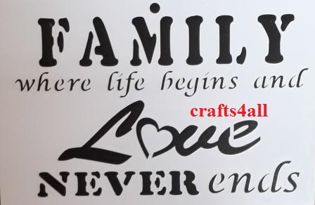 Family Never Ends  ( Swor 34 )  Size:- 250 x 168 mm