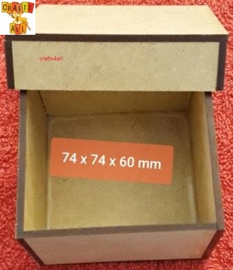 Hat Lid Box Wood 74x74x60mm (Box 27)