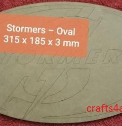 Rugby Stormers Wood 3mm thick - 315x185mm (SP 007)